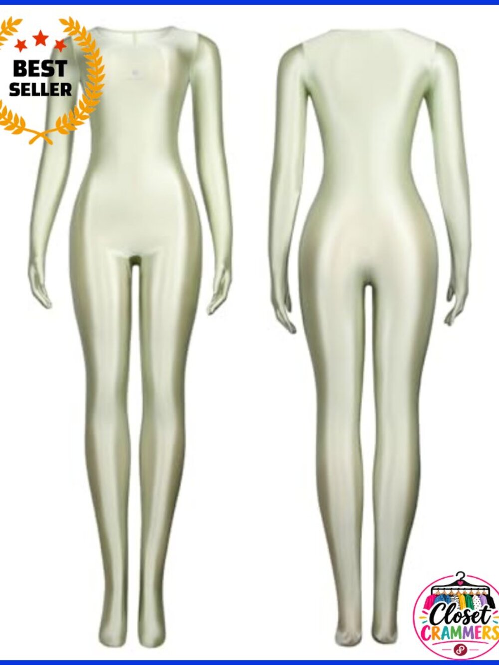 Shiny Spandex Full Body Catsuit Gloved Footed Bodysuit